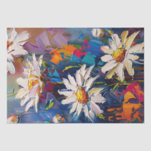 Levendige gekleurde Daisy Flowers Decoupage Tissuepapier