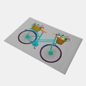 Levendige, gekleurde fiets deurmat (Schuin)
