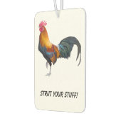 Levendige gekleurde haan met vermelding van je stu luchtverfrisser (Links)