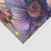 Levendige gekleurde koude bloemen decoupage tissuepapier (Detail)