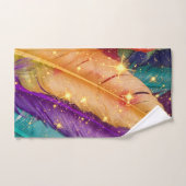 Levendige gekleurde veren bad handdoek (Handdoek)