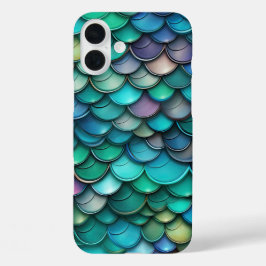 Levendige gekleurde visschubben iPhone 16 plus hoesje