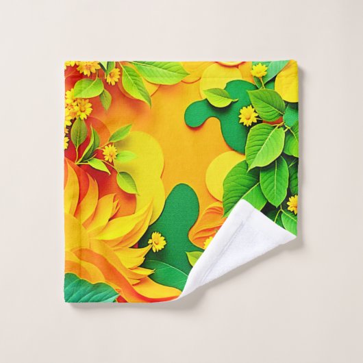 Levendige gelaagde Natuur Bad Handdoek (Wasdoekje)