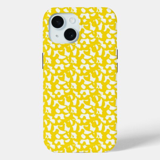 Levendige gele Abstracte patroonkunst Case-Mate iPhone Case (Achterkant)