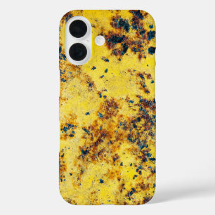Levendige Gele Abstracte Textuur iPhone 16 Hoesje