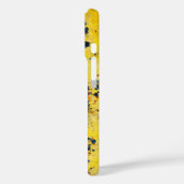 Levendige Gele Abstracte Textuur Case-Mate iPhone Case (Achterkant / Links)