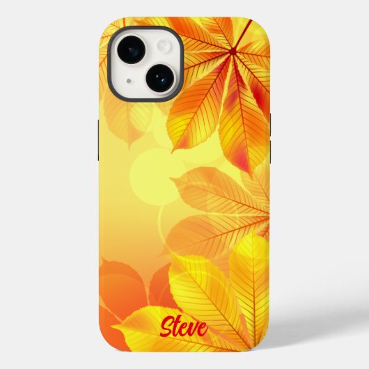 Levendige gele blad aanpasbaar Case-Mate iPhone case (Achterkant)