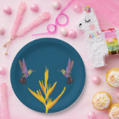 Levendige gele bloemen papieren bordje (Feest)