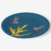 Levendige gele bloemen papieren bordje (Gekanteld)