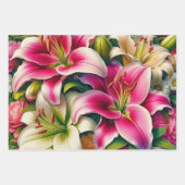 Levendige gele en diep paarse orchideeën inpakpapier vel (Voorkant 3)