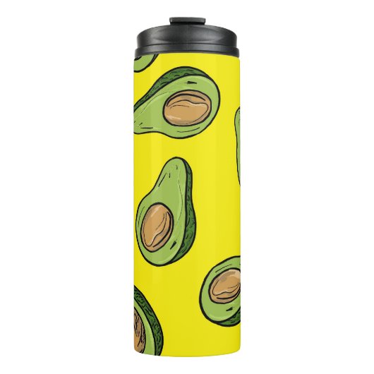Levendige Gele Fruit Illustratie - Geïsoleerd Thermosbeker (Voorkant)