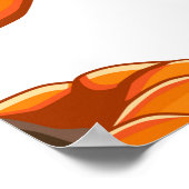 Levendige gele pompoen patroon illustratie. poster (Hoek)