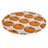 Levendige gele pompoen patroon illustratie. snijplank (Hoek)