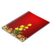 Levendige Gele Tulp Bloemen Kunst Notitieboek (Linkerzijde)