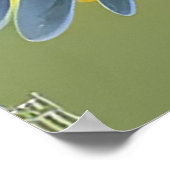 Levendige gele vogel op tak poster (Hoek)