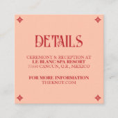 Levendige geloften: een Spaans folk bruiloft detai Informatiekaartje (Voorkant)