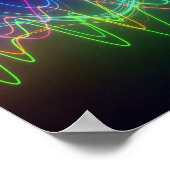 Levendige geluidsgolf afdrukken poster (Hoek)