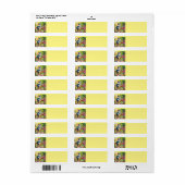 Levendige gelukkige kat op fiets retour label (Full Sheet)