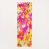 Levendige gelukzaligheid: roze en gele graffiti ha yogamat (Achterkant)