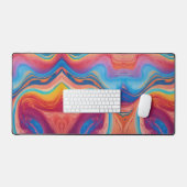 Levendige gemarmerde acryl wervelingen Abstracte e Bureaumat (Keyboard & Muis)