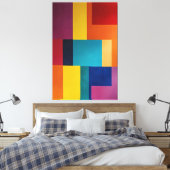 Levendige Geometrie Canvas Afdruk (Insitu (Slaapkamer))