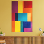 Levendige Geometrie Canvas Afdruk (Insitu (Woonkamer))