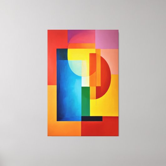 Levendige Geometrie Canvas Afdruk (Voorkant)