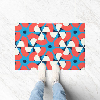 Levendige geometrie Crimson Deurmat