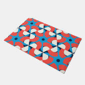 Levendige geometrie Crimson Deurmat (Schuin)