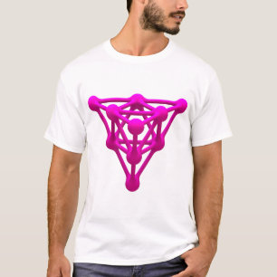 Levendige geometrie: de tetrastructuren t-shirt