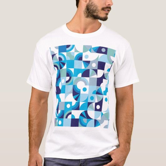 Levendige geometrie: modern naadloos t-shirt (Voorkant)