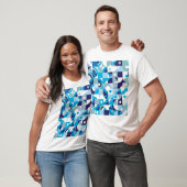Levendige geometrie: modern naadloos t-shirt (Unisex)