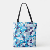 Levendige geometrie: modern naadloos tote bag (Achterkant)
