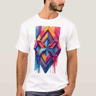 Levendige geometrie t-shirt