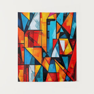 Levendige geometrische Abstract - Dynamische kubis Wandkleed