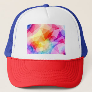 Levendige geometrische abstract trucker pet