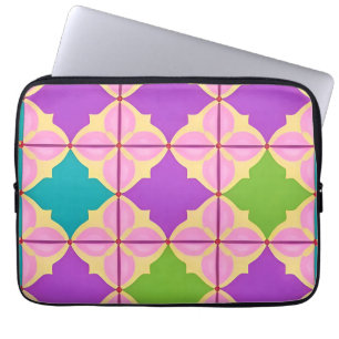 🌈 Levendige Geometrische Abstracte Blok Kunststij Laptop Sleeve