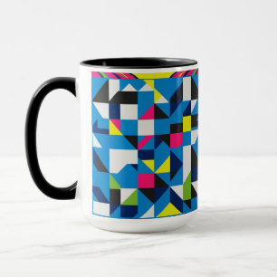 Levendige Geometrische Abstracte Combo Mok 15 oz– 