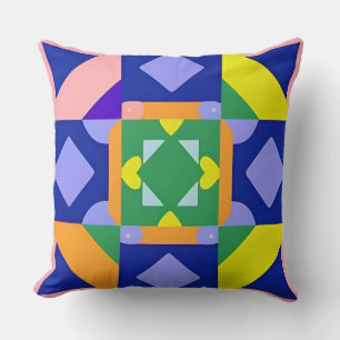 🌸 Levendige Geometrische Abstracte Gezellige Huis Kussen
