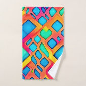 Levendige geometrische Abstracte kunst Bad Handdoek (Handdoek)