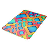 Levendige geometrische Abstracte kunst Badmat (Gekanteld)