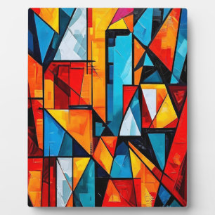 Levendige Geometrische Abstracte Kunst - Dynamisch Fotoplaat