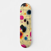 Levendige geometrische Abstracte kunst in hedendaa Persoonlijk Skateboard (Voorkant)