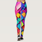Levendige geometrische Abstracte kunst Leggings (Achterkant)