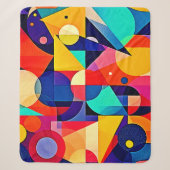 Levendige Geometrische Abstracte Kunst Sherpa Deken (Voorkant)