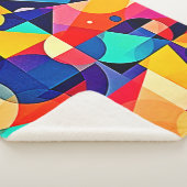 Levendige Geometrische Abstracte Kunst Sherpa Deken (3/4)