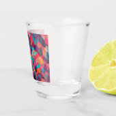 Levendige geometrische Abstracte kunst Shot Glas (Rechts)