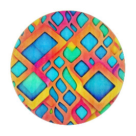 Levendige geometrische Abstracte kunst Snijplank