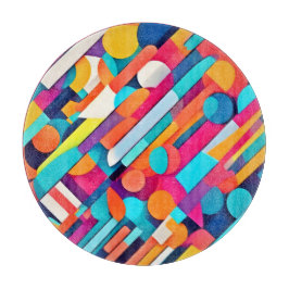 Levendige geometrische Abstracte kunst Snijplank
