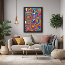 Levendige geometrische Abstracte moderne kleurrijk